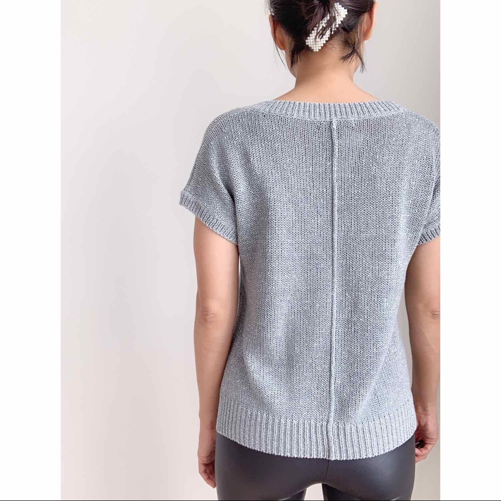 Banana Republic Glitter metallic Knitted Top - Picture 3 of 8
